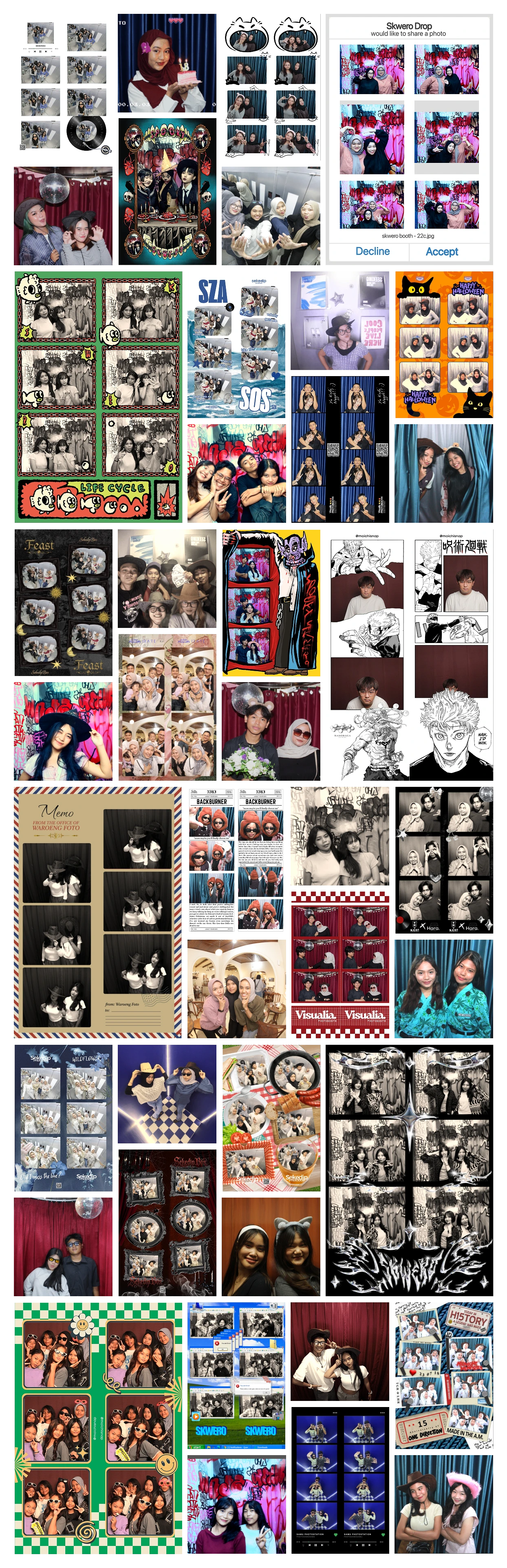 DreamBooth photobooth photo strips showcase